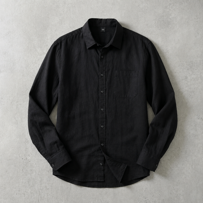 Men's Linen Shirt - Relaxed Fit Casual Summer Button Down