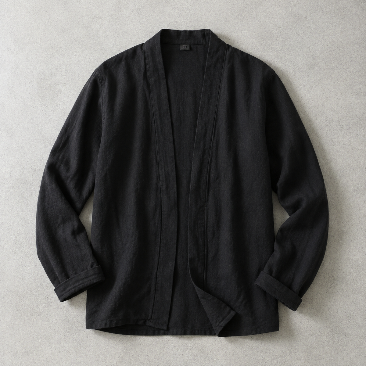 Men's Linen Cardigan - Lightweight Open Front Casual Sweater