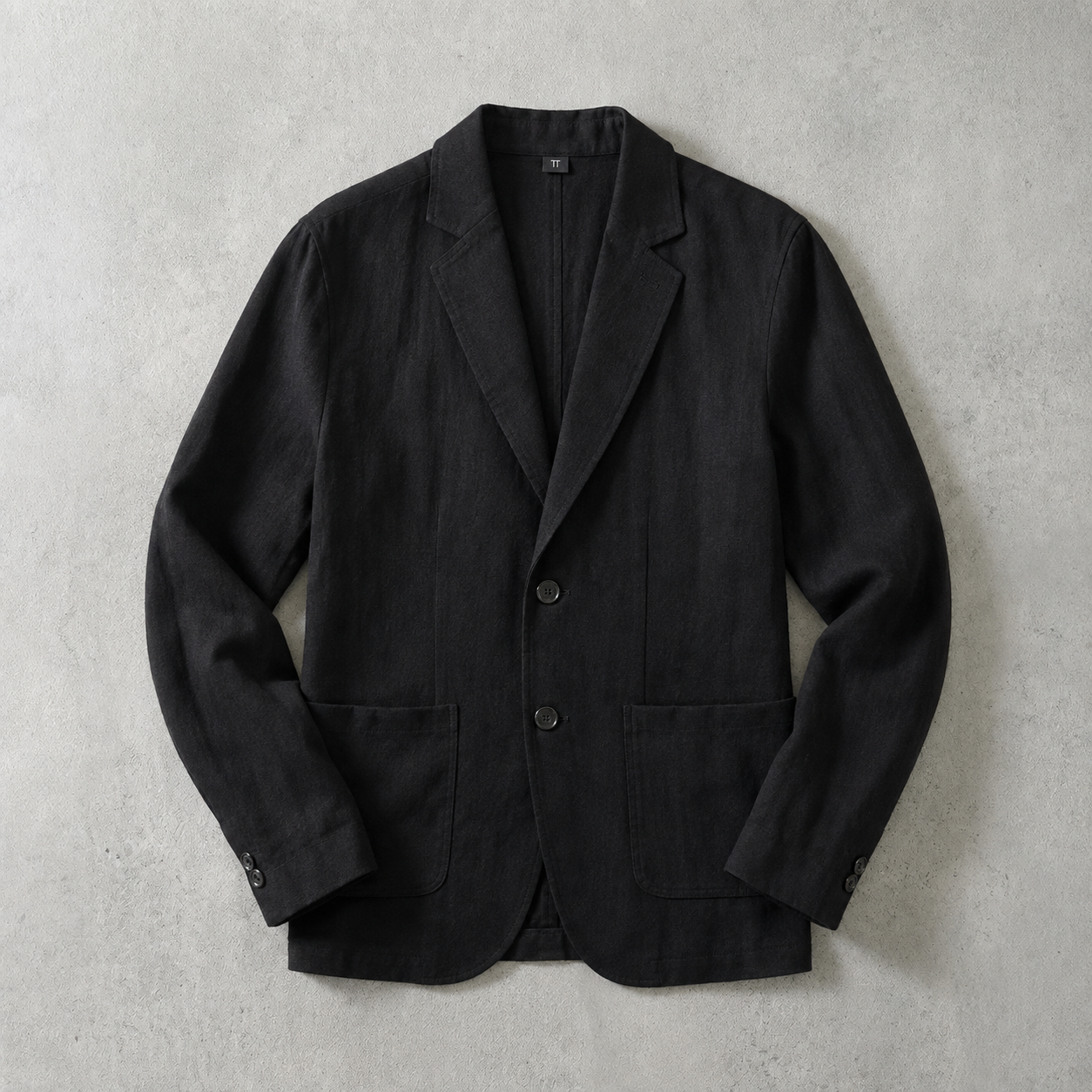 Men's Linen Blend Blazer - Textured Casual Jacket
