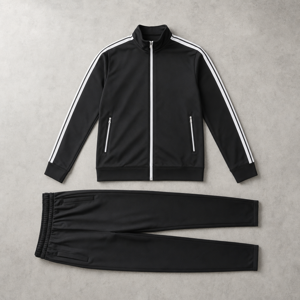 Men's Full Zip Track Set - Casual Jacket and Pants