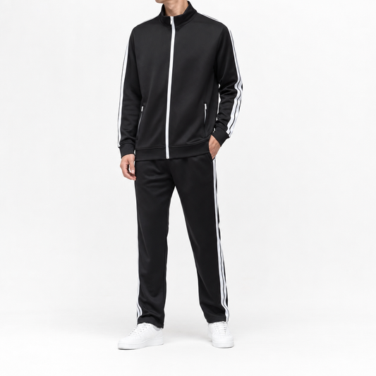 Men's Full Zip Track Set - Casual Jacket and Pants