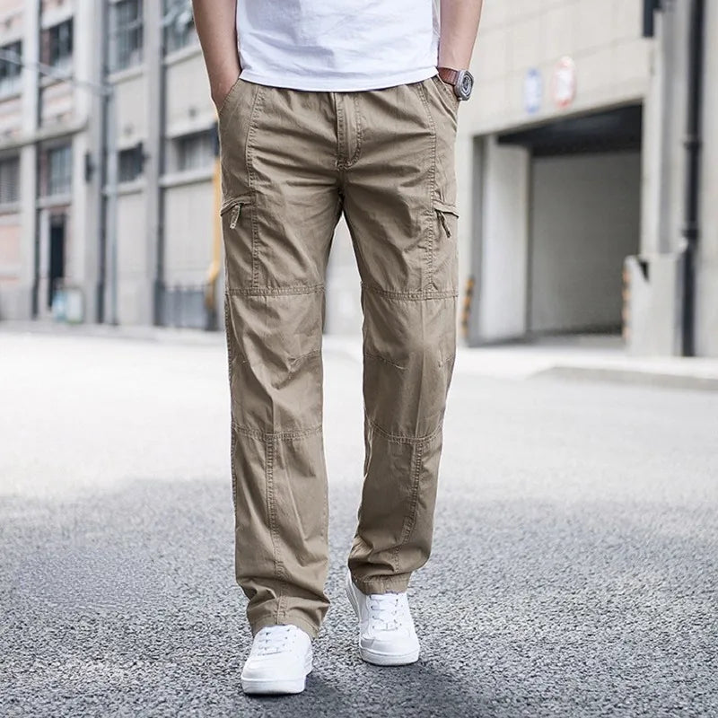 Men's Cargo Pants - Relaxed Fit Multi Pocket Trousers