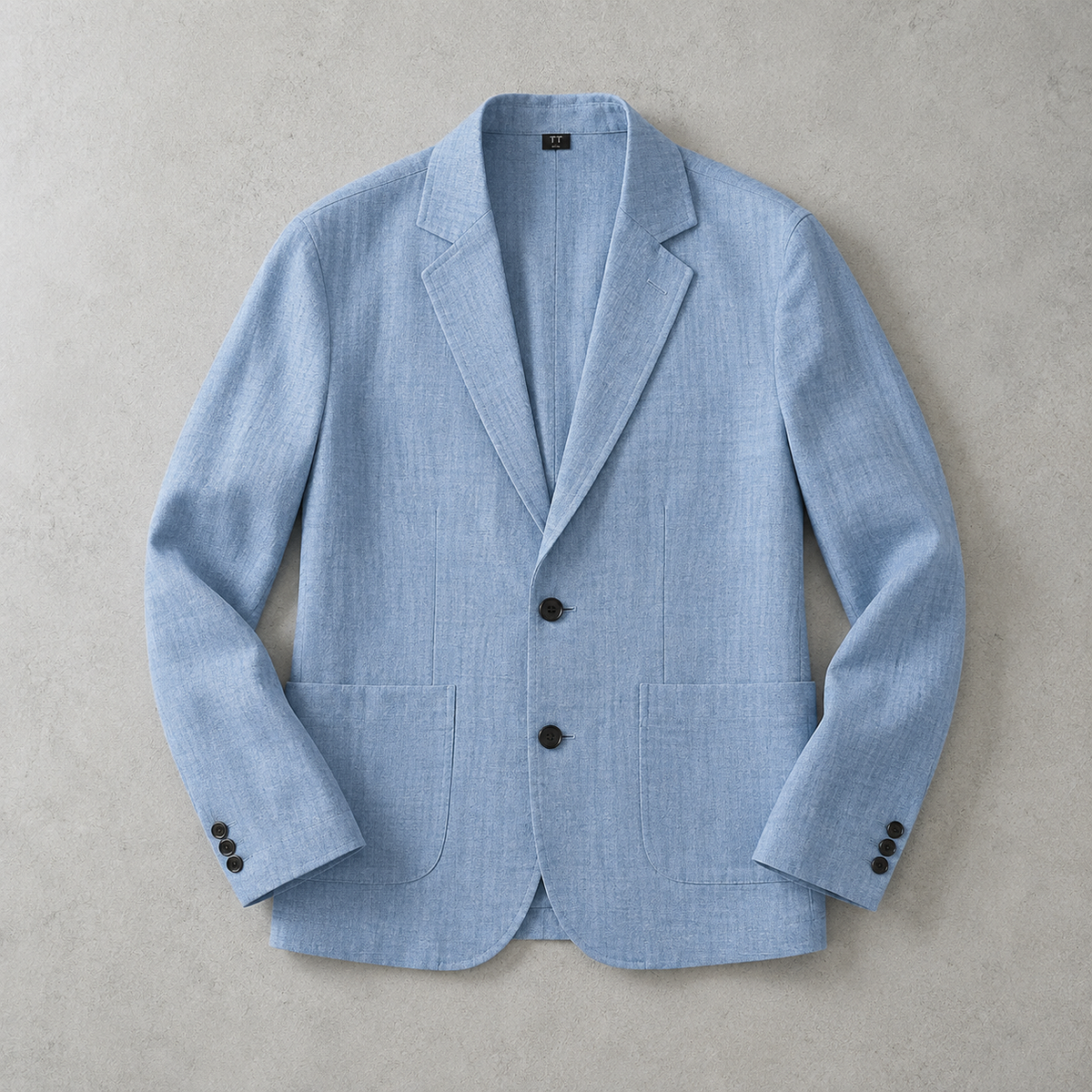 Men's Linen Blend Blazer - Textured Casual Jacket