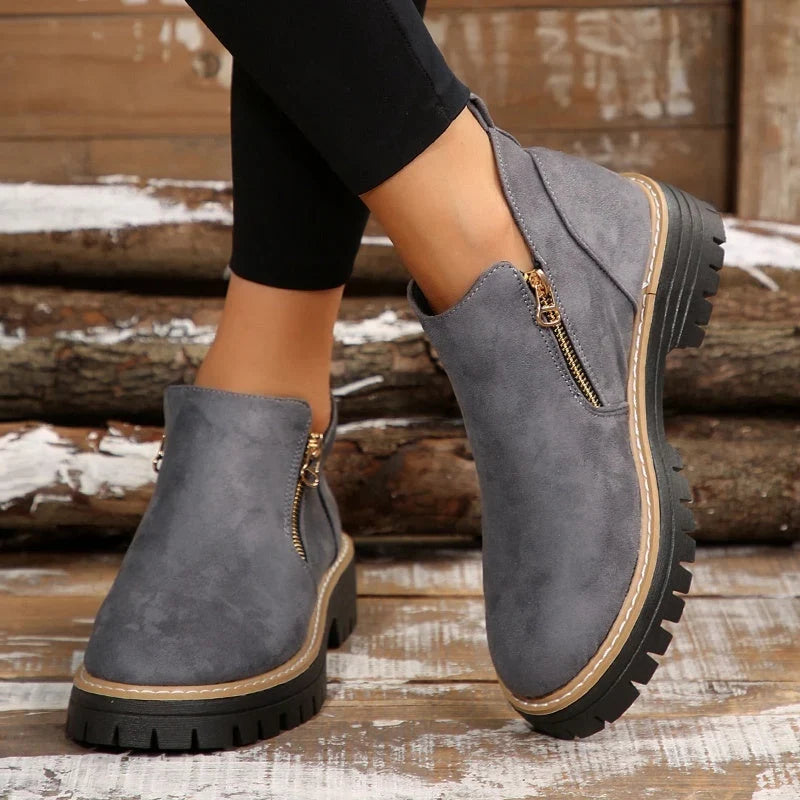 Women's Waterproof Boots Non-Slip Sole Side-Zip