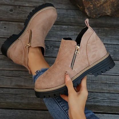Women's Waterproof Boots Non-Slip Sole Side-Zip