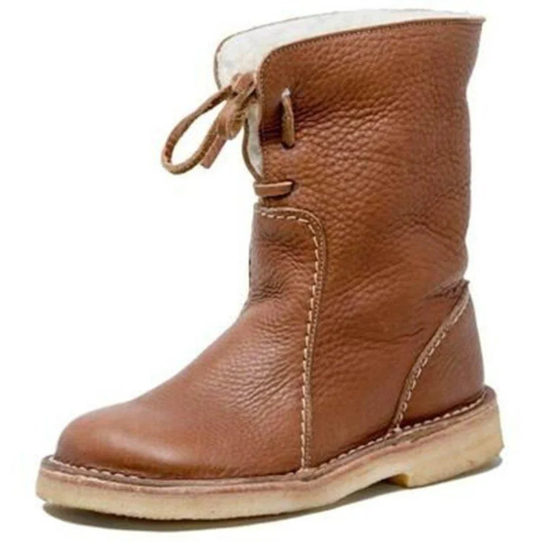 Women's Winter Boots Warm Waterproof Foldable Collar