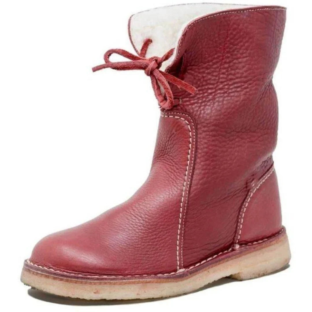 Women's Winter Boots Warm Waterproof Foldable Collar