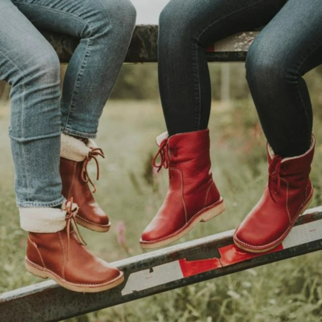 Women's Winter Boots Warm Waterproof Foldable Collar