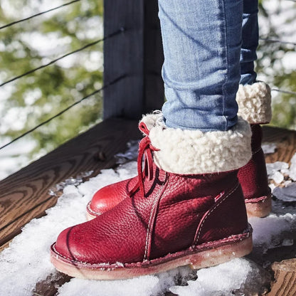 Women's Winter Boots Warm Waterproof Foldable Collar