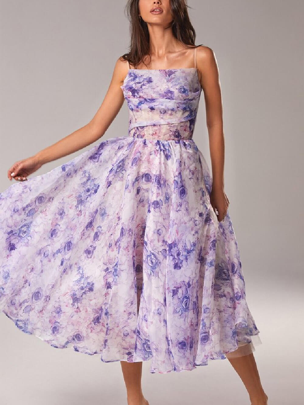 Wrenzie | Floral Summer Midi Dress with Elegant Casual Style