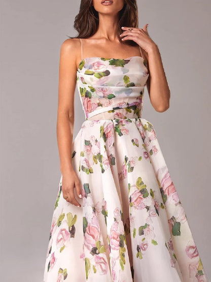 Wrenzie | Floral Summer Midi Dress with Elegant Casual Style