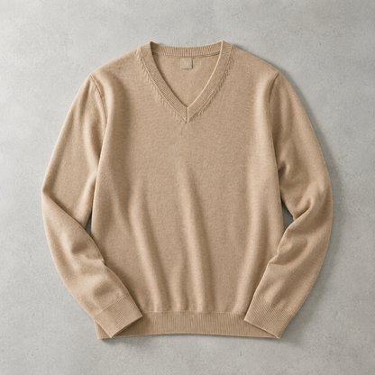 Men's V Neck Sweater - Knit Casual Pullover
