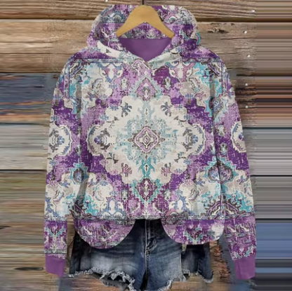 Women's Graphic Print Hoodie – Long Sleeve Pullover