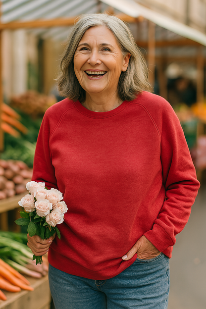 Women's Crewneck Sweatshirt – Raglan Sleeve Pullover