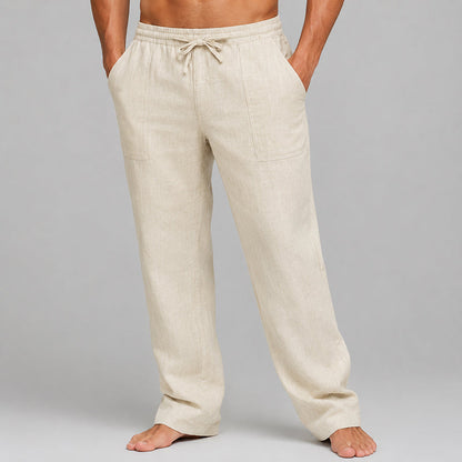 Caulanthe | Wide-Leg Linen Blend Relaxed Fit Pants