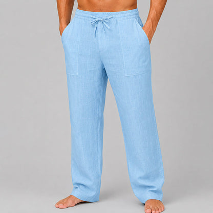 Caulanthe | Wide-Leg Linen Blend Relaxed Fit Pants
