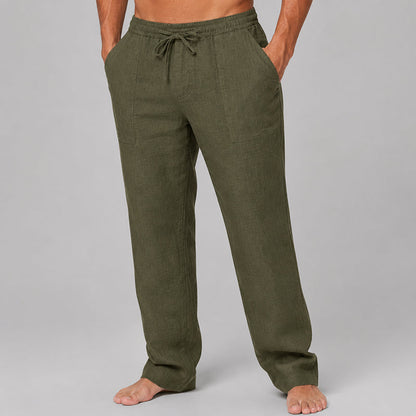 Caulanthe | Wide-Leg Linen Blend Relaxed Fit Pants