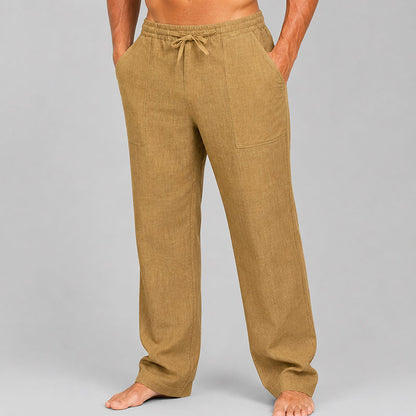 Caulanthe | Wide-Leg Linen Blend Relaxed Fit Pants