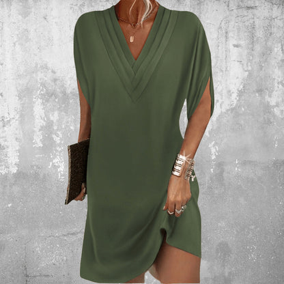 Caulella | V-Neck Wrap Mini Dress | Wedding Guest Cocktail Dress