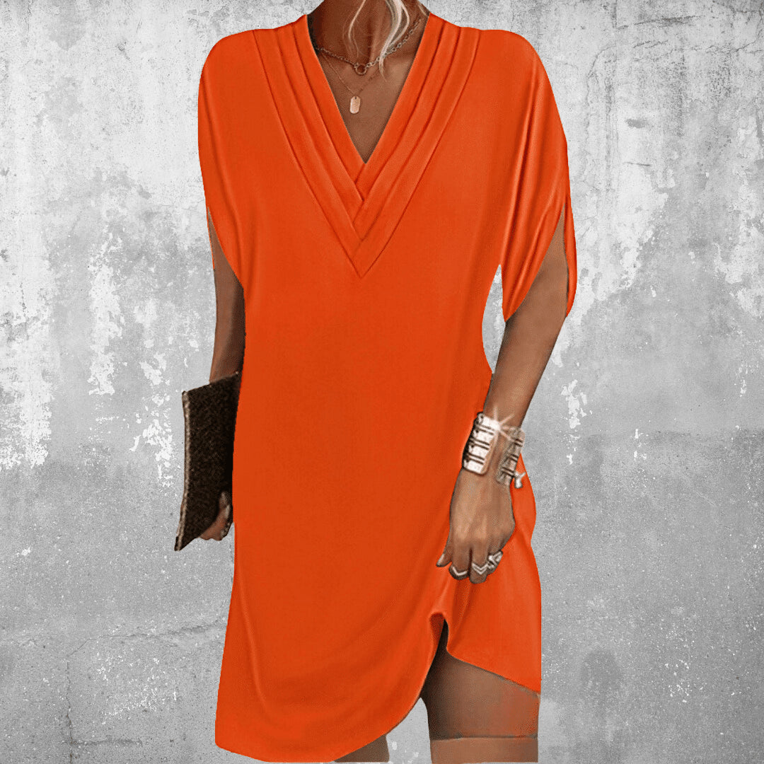 Caulella | V-Neck Wrap Mini Dress | Wedding Guest Cocktail Dress