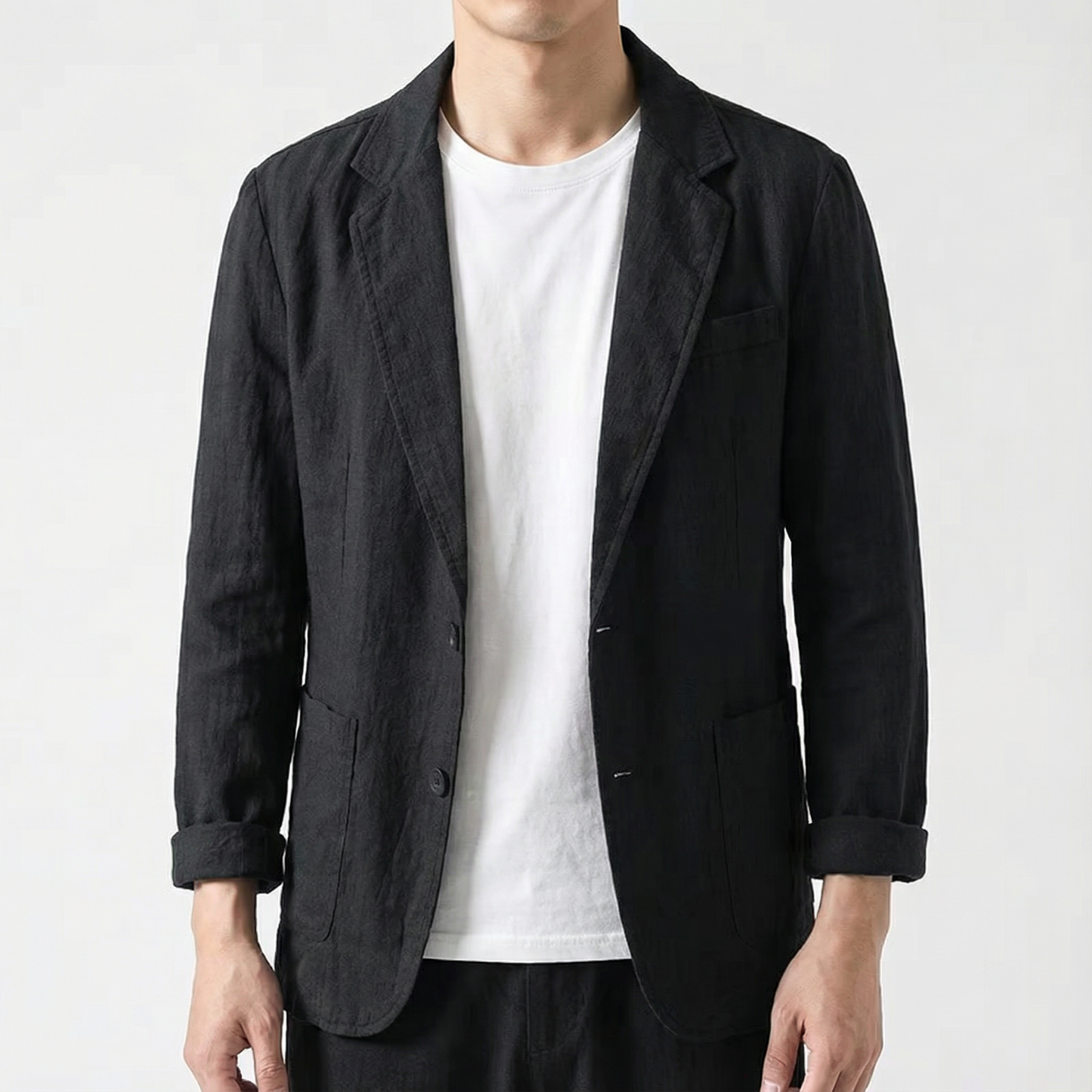 Men's Linen Blazer - Formal Casual Suit Jacket