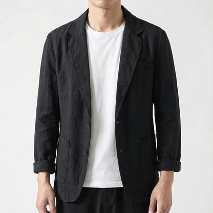 Men's Linen Blazer - Formal Casual Suit Jacket