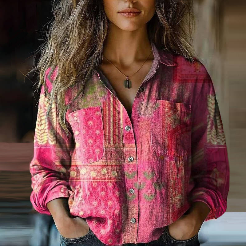 Henley | Versatile Summer Top with Printed Button Front Design