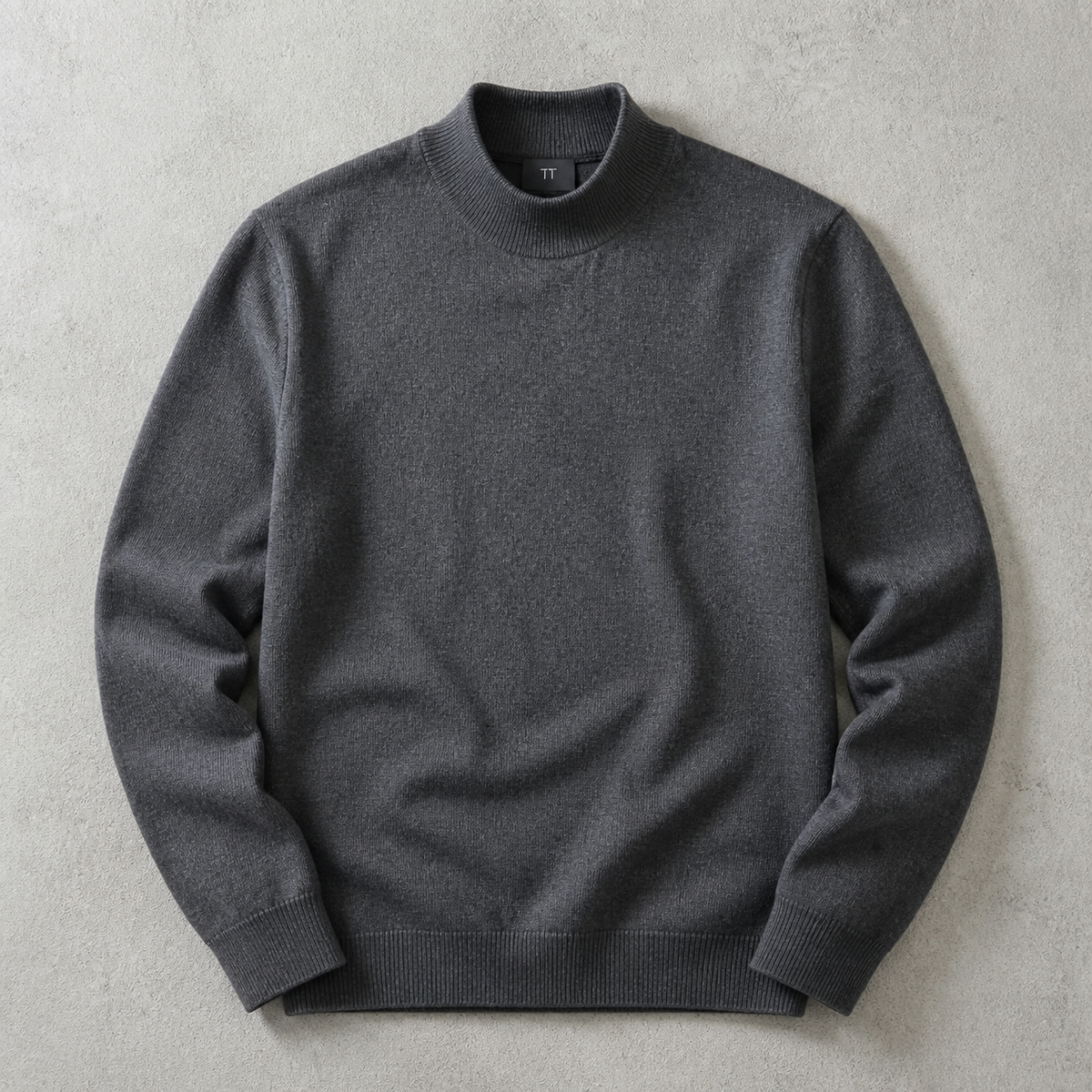 Men's Mock Neck Sweater - Knit Casual Pullover