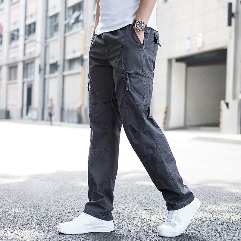 Men's Cargo Pants - Relaxed Fit Multi Pocket Trousers