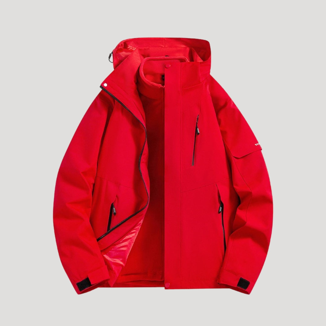 Women’s Hooded Windbreaker Jacket - Zip Up Pockets