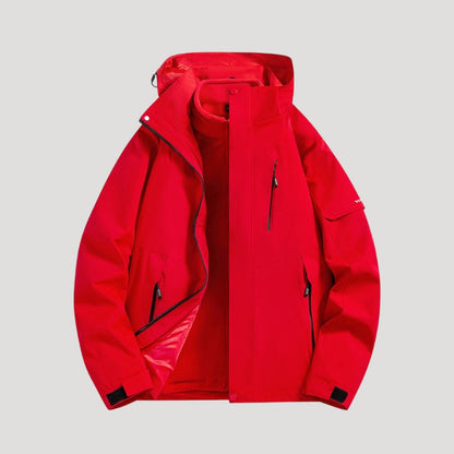Women’s Hooded Windbreaker Jacket - Zip Up Pockets