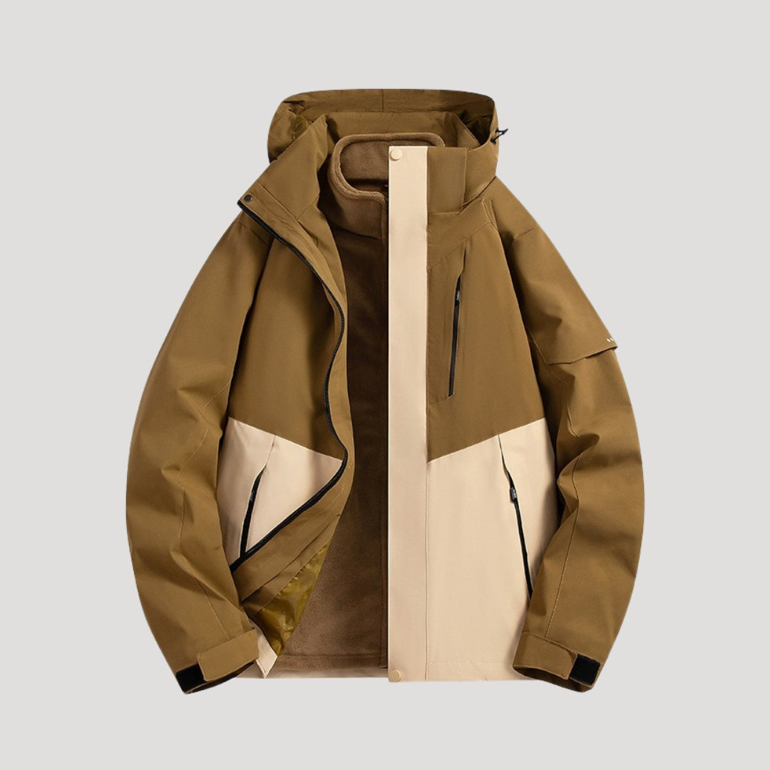 Women’s Hooded Windbreaker Jacket - Zip Up Pockets