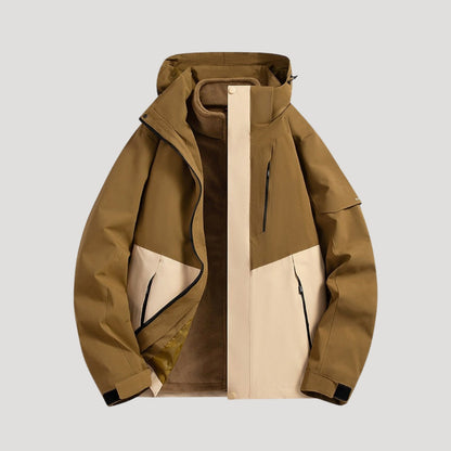 Women’s Hooded Windbreaker Jacket - Zip Up Pockets