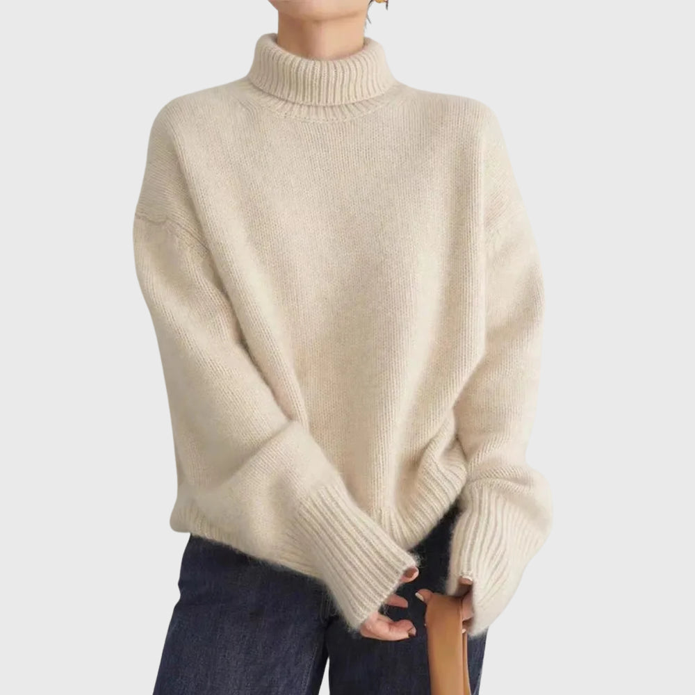 Doriaana | Women's High-Neck Cashmere Top with Elegant Warm Style