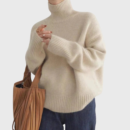 Doriaana | Women's High-Neck Cashmere Top with Elegant Warm Style