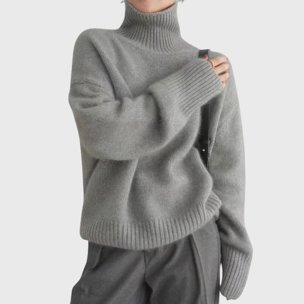 Doriaana | Women's High-Neck Cashmere Top with Elegant Warm Style