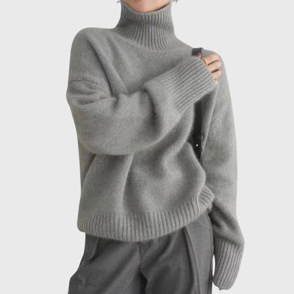 Doriaana | Women's High-Neck Cashmere Top with Elegant Warm Style