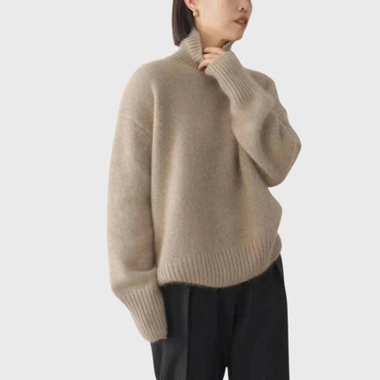 Doriaana | Women's High-Neck Cashmere Top with Elegant Warm Style