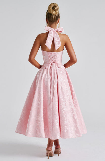 Sylvenna | Halter Midi Occasion Dress Women Fashion Style