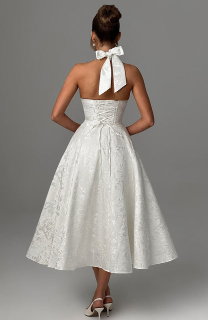 Sylvenna | Halter Midi Occasion Dress Women Fashion Style