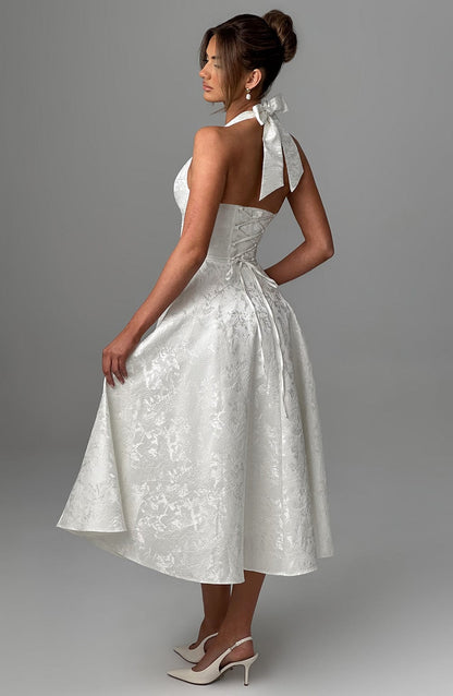Sylvenna | Halter Midi Occasion Dress Women Fashion Style