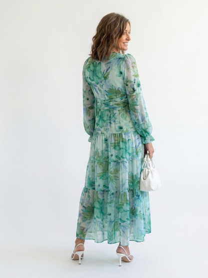 Brysra | Modern Floral Summer Dress Women Chic Style