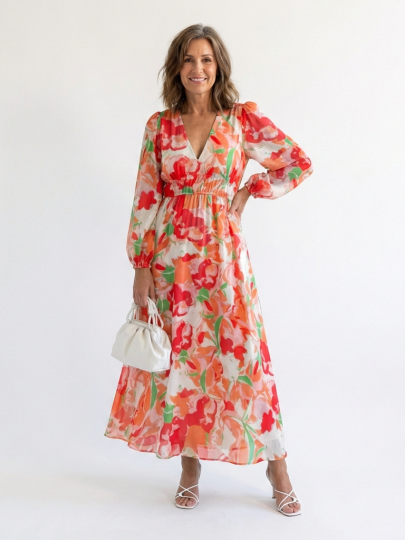 Brysra | Modern Floral Summer Dress Women Chic Style