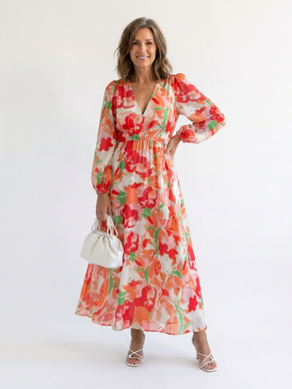 Brysra | Modern Floral Summer Dress Women Chic Style
