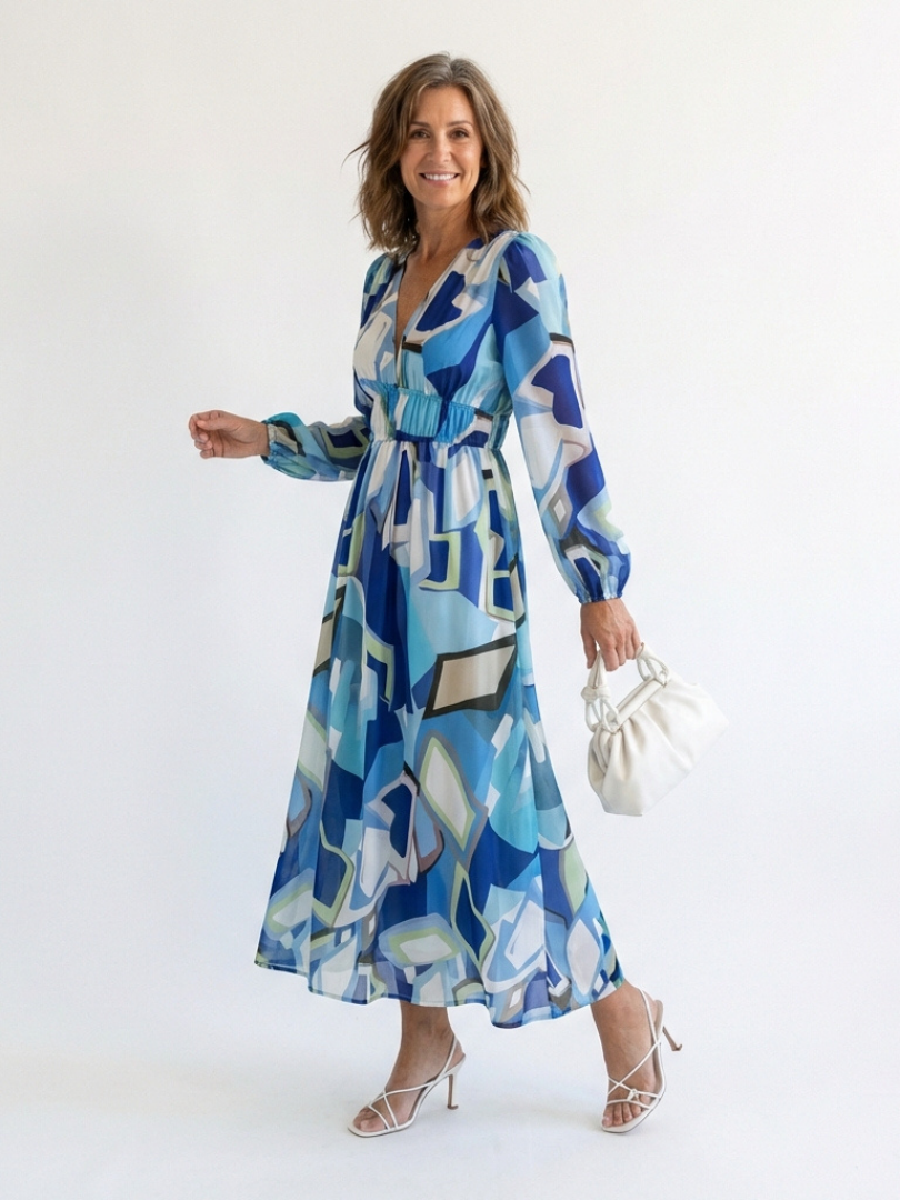 Brysra | Modern Floral Summer Dress Women Chic Style