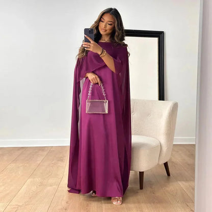 Wrenissa | Formal Cape Maxi Dress with Elegant Evening Style