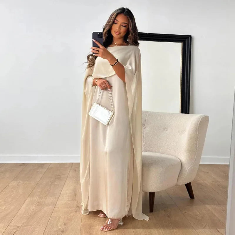 Wrenissa | Formal Cape Maxi Dress with Elegant Evening Style