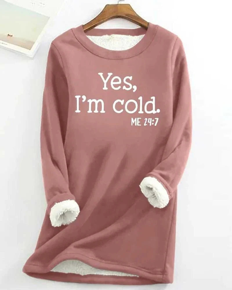 Women's Fleece-Lined Graphic Sweatshirt – Crewneck Tunic