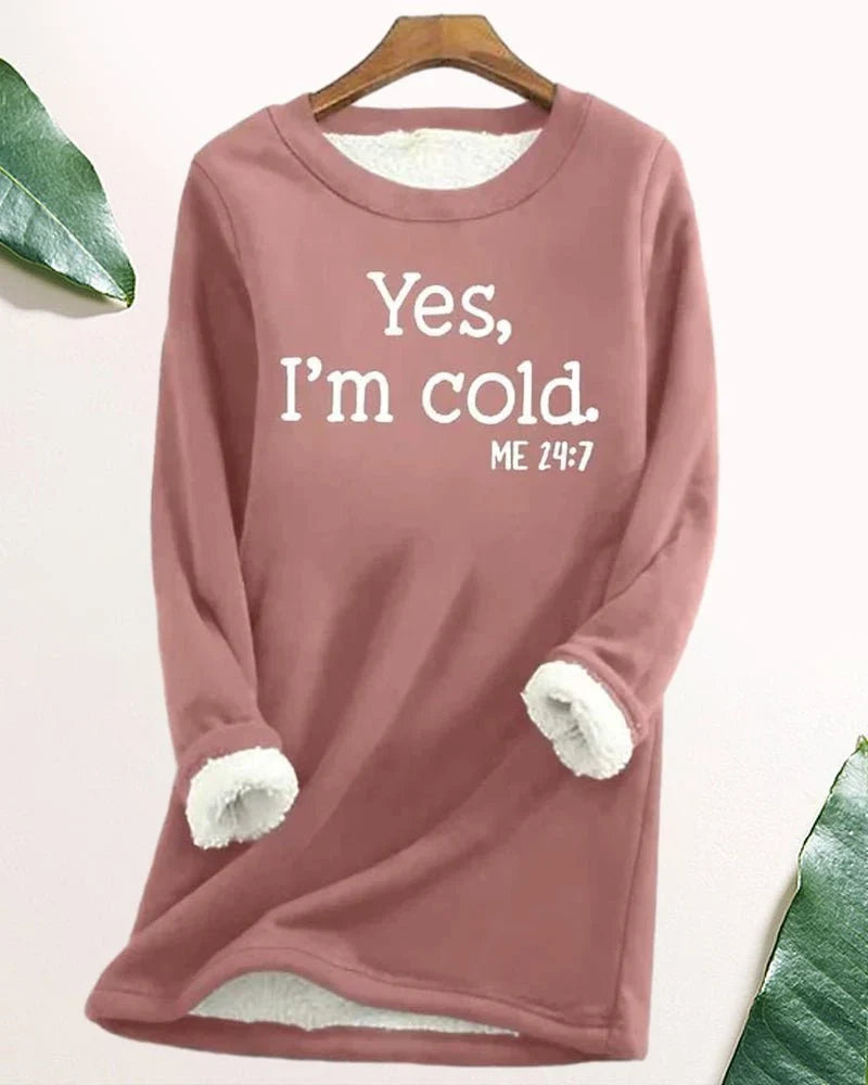 Women's Fleece-Lined Graphic Sweatshirt – Crewneck Tunic