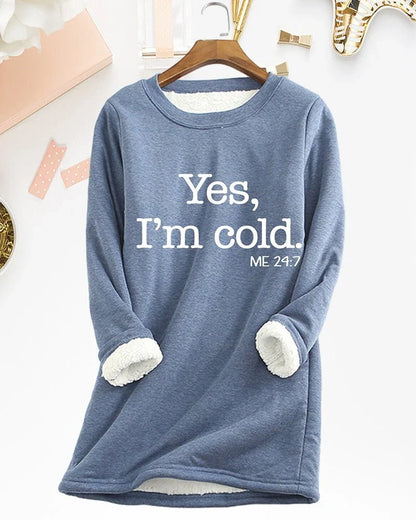 Women's Fleece-Lined Graphic Sweatshirt – Crewneck Tunic